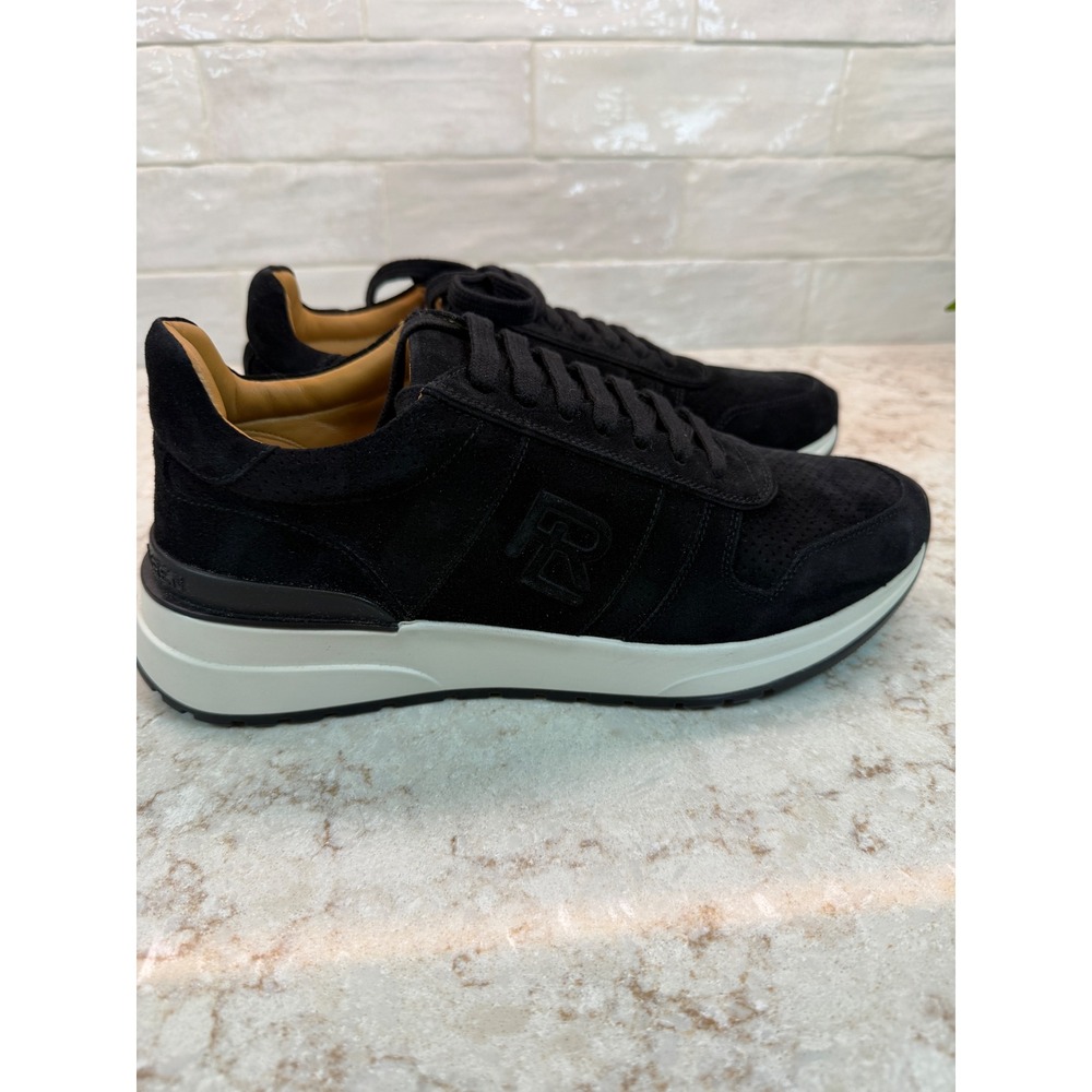 Ralph Lauren Purple Label Black Suede Sneakers Made in Italy Mens 8 D - Picture 6 of 8